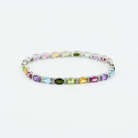 Fancy-Gemstone-Diamond-Bracelet - photo 2