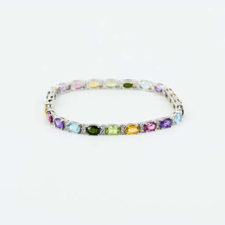Fancy-Gemstone-Diamond-Bracelet - photo 4