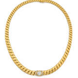 Solitaire Curb Chain Necklace - фото 1