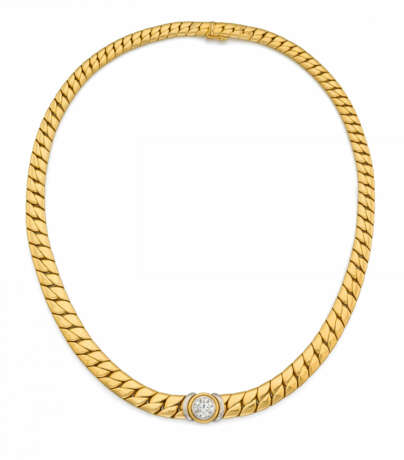 Solitaire Curb Chain Necklace - фото 1 Solitaire Curb Chain Necklace - фото 1