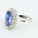 Sri Lanka Sapphire-Diamond-Entourage Ring - photo 5