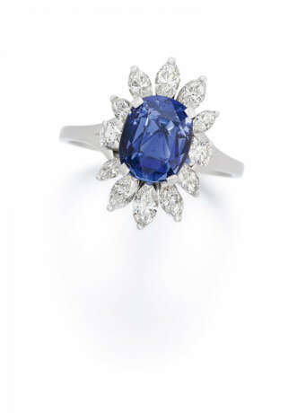 Sri Lanka-Sapphire-Diamond-Ring - Foto 1 Sri Lanka-Sapphire-Diamond-Ring - Foto 1