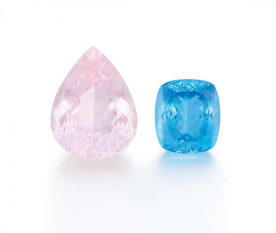 Two Loose Gemstones: Morganite and Topaz - photo 1