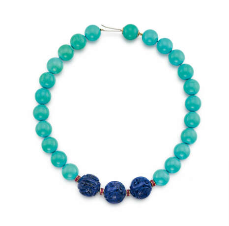 Lapis Lazuli Turquoise Beads-Necklace - photo 1