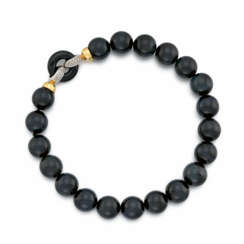 Diamond-Labradorite Bead-Necklace