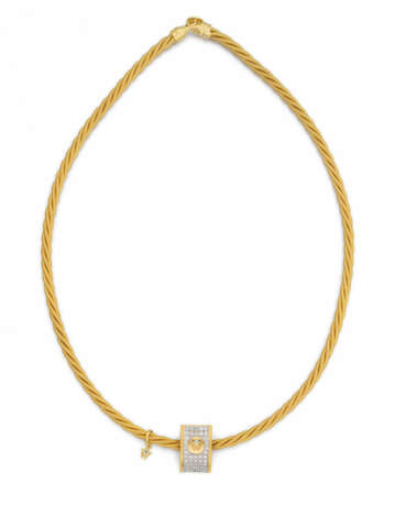 Cord-Necklace with Diamond-Pendant - photo 1