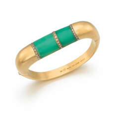 Chrysoprase-Diamond-Bangle