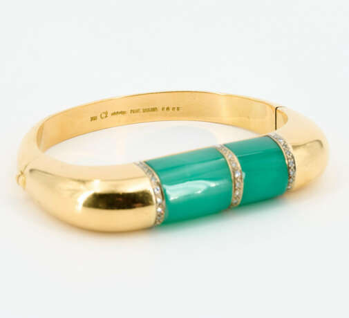 Chrysoprase-Diamond-Bangle - фото 6 Chrysoprase-Diamond-Bangle - фото 6