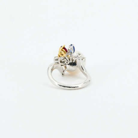 South Sea Pearl-Gemstone-Set: Necklace, Ring and Ear Jewellery - photo 3