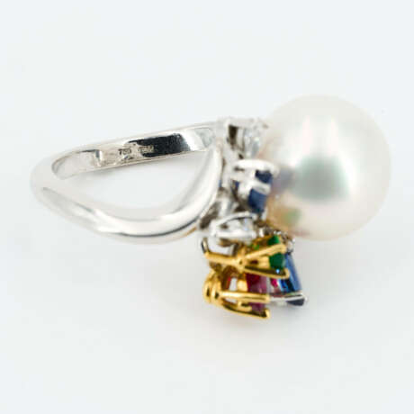 South Sea Pearl-Gemstone-Set: Necklace, Ring and Ear Jewellery - photo 5
