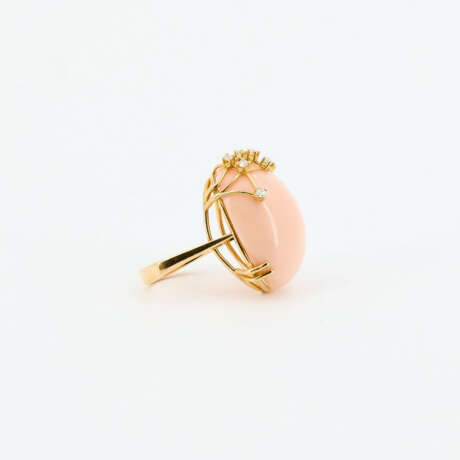 Angel Skin Coral-Diamond-Ring and Brooch - photo 4 Angel Skin Coral-Diamond-Ring and Brooch - photo 4