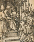 Gravure sur bois. Albrecht Dürer. The Washing of Pilate's Hands Gravure sur bois. Albrecht Dürer. The Washing of Pilate's Hands