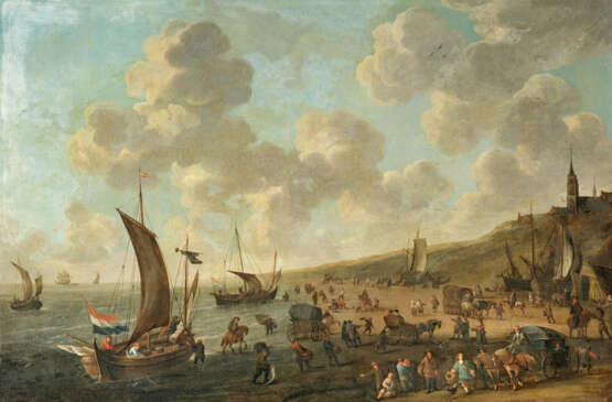 Hendrik de Meijer. Fishing Boats Landing at Scheveningen - photo 1
