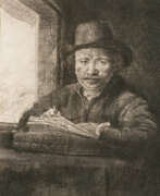 Rembrandt van Rijn. Rembrandt van Rijn. Self-Portrait at the Window, Drawing