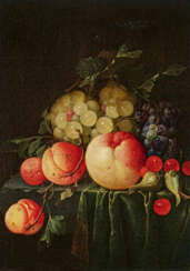 Cornelis de Heem. Still Life with Grapes, Peaches and Apricots