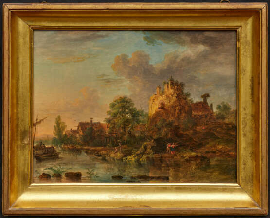 Franz Schüz. River Landscape with Ruins - photo 2