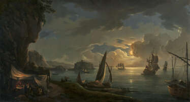 Michael Wuttky. Moonlit Night on the Gulf of Naples