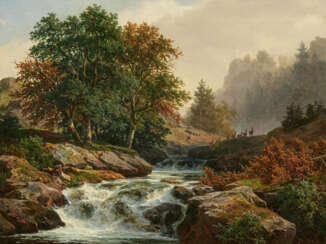 Hans Heinrich Jürgen Georg Brandes. Deer at Lonely Whitewater in the Harz Mountains