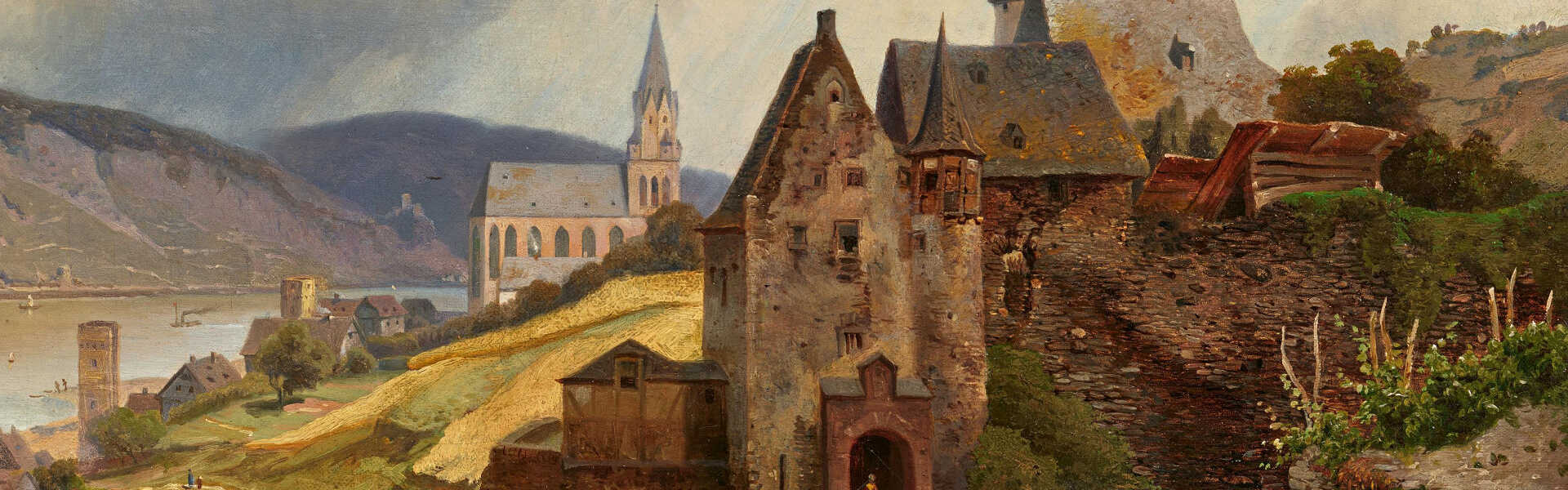 Gottfried Pulian. Rhine Landscape near Oberwesel Gottfried Pulian. Rhine Landscape near Oberwesel