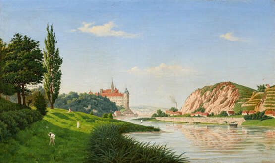 Carl Ludwig Jessen. Butterfly Catcher on the Shore of the Elbe near Meissen - photo 1
