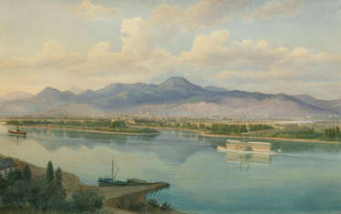 Jakob Scheiner. View over the Rhine and the Siebengebirge Mountains