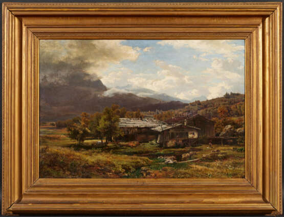 Wilhelm Riedel. Mountain Landscape with Looming Thunderstorm - photo 2