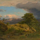 Cäsar Metz. Large Rhine Landscape with View of the Rheinfels Ruins over St. Goar - photo 1