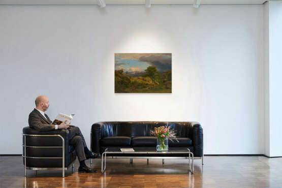 Cäsar Metz. Large Rhine Landscape with View of the Rheinfels Ruins over St. Goar - photo 4