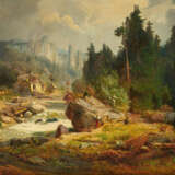 Paul von Franken. Caucasus Landscape with a Sawmill on the River - Foto 1