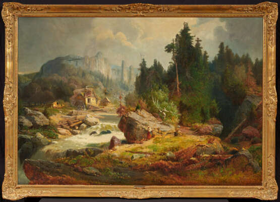 Paul von Franken. Caucasus Landscape with a Sawmill on the River - Foto 2