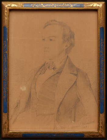 Oswald Achenbach. Two Drawings: Gentlemen's Portraits - photo 2