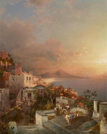 Franz Richard Unterberger. Evening Mood over Naples - photo 1 Franz Richard Unterberger. Evening Mood over Naples - photo 1