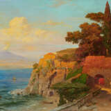 Theodor Groll. The Bay of Naples with Smoking Vesuvius in the Background - photo 1