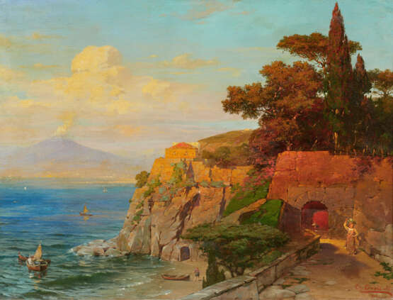 Theodor Groll. The Bay of Naples with Smoking Vesuvius in the Background - photo 1 Theodor Groll. The Bay of Naples with Smoking Vesuvius in the Background - photo 1