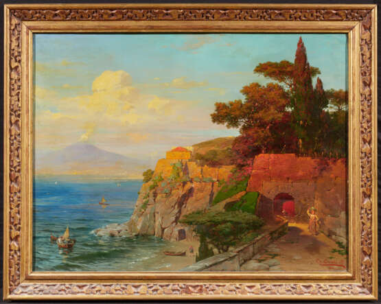 Theodor Groll. The Bay of Naples with Smoking Vesuvius in the Background - photo 2 Theodor Groll. The Bay of Naples with Smoking Vesuvius in the Background - photo 2