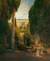 Albert Flamm. In the Park of the Villa d'Este in Tivoli
