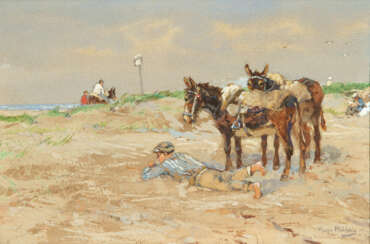 Hugo Mühlig. Young Donkey Driver at the Beach