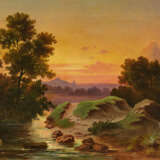 Monogrammist F.K.. Landscape with Stream in Evening Light - photo 1