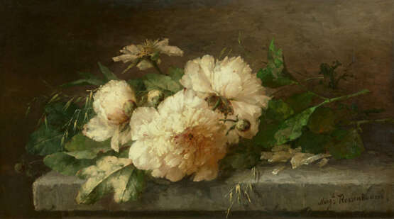 Margaretha Roosenboom. Still Life with Peonies on a Stone Slab - photo 1