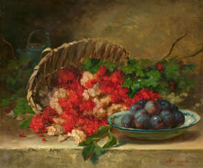 Adriana Haanen. Still life with Currants and Plums
