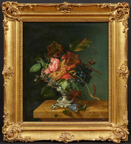 Amalie Kärcher. Fruit and Flowers in a Silver Bowl - photo 2