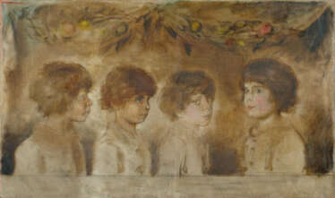 Franz Seraph von Lenbach. Group Portrait of the Sons of Pringsheim: Heinz, Peter, Klaus and Erik Pringsheim in Childhood