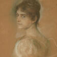 Franz Seraph von Lenbach. Portrait Study of Charlotte von Hornstein, the Second Wife of the Artist - Now at the auction