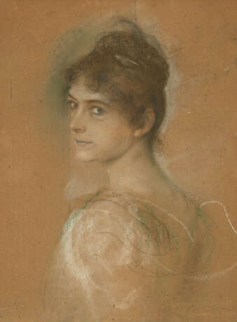 Franz Seraph von Lenbach. Portrait Study of Charlotte von Hornstein, the Second Wife of the Artist - Foto 1