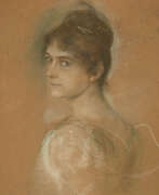 Pastel. Franz Seraph von Lenbach. Portrait Study of Charlotte von Hornstein, the Second Wife of the Artist Pastel. Franz Seraph von Lenbach. Portrait Study of Charlotte von Hornstein, the Second Wife of the Artist