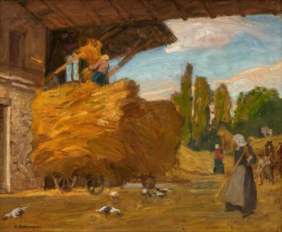 Friedrich Kallmorgen. At the Grain Threshing - photo 1