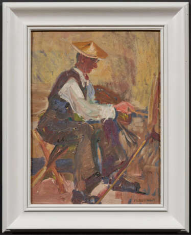 Hans Lindner. Portrait of the Painter Heinrich von Zügel, Lindner's Teacher, in Front of the Easel - Foto 2