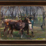 Heinrich von Zügel. Kuh und junges Rind mit Hüter - Foto 2