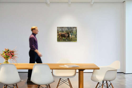 Heinrich von Zügel. Kuh und junges Rind mit Hüter - Foto 4