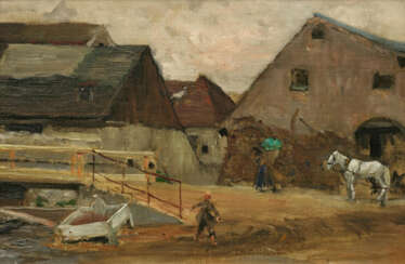 Franz Skarbina. Village in Franken
